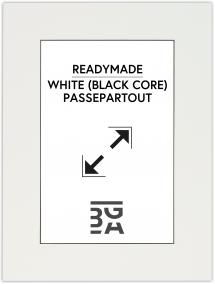 Passe-partout Blanc (noyau noir) 15x20 cm (9x14 cm)