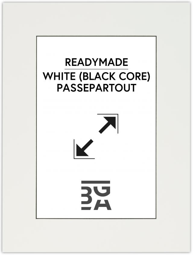 Passe-partout Blanc (noyau noir) 15x21 cm (9x14 cm)