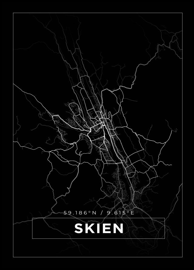 Map - Skien - Black