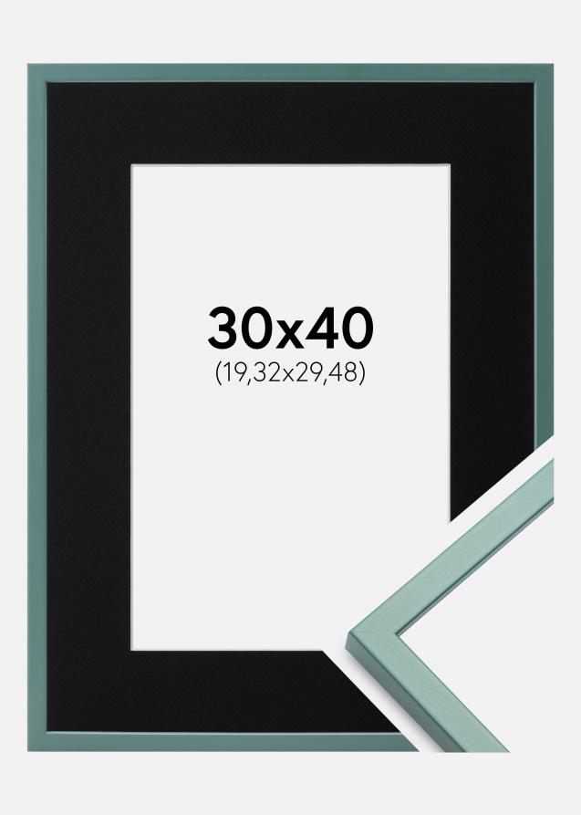 Cadre E-Line Vert 30x40 cm - Passe-partout Noir 8x12 pouces