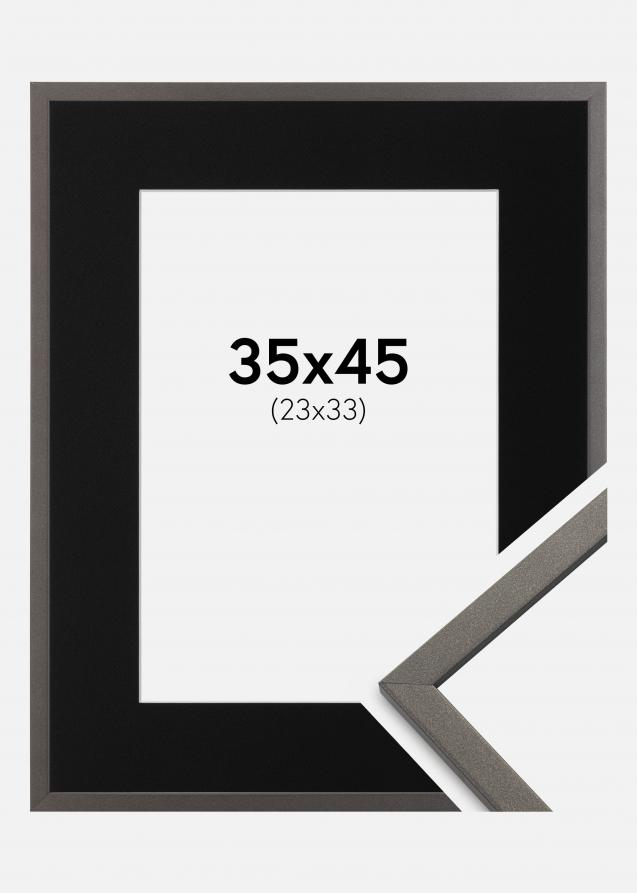 Cadre Edsbyn Graphite 35x45 cm - Passe-partout Noir 24x34 cm