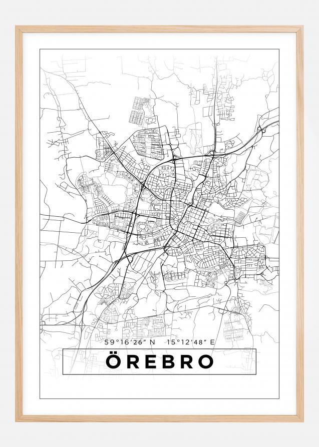Map - Örebro - White