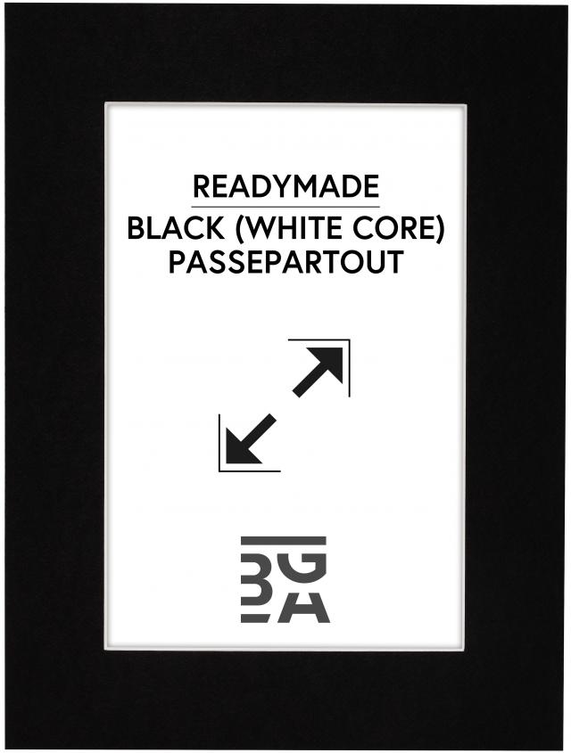 Passe-partout Noir (noyau blanc) 42x59,4 cm (24x37)