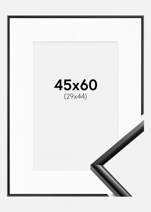 Cadre New Lifestyle Noir 45x60 cm - Passe-partout Blanc 30x45 cm