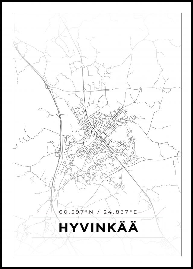 Map - Hyvinkää - White
