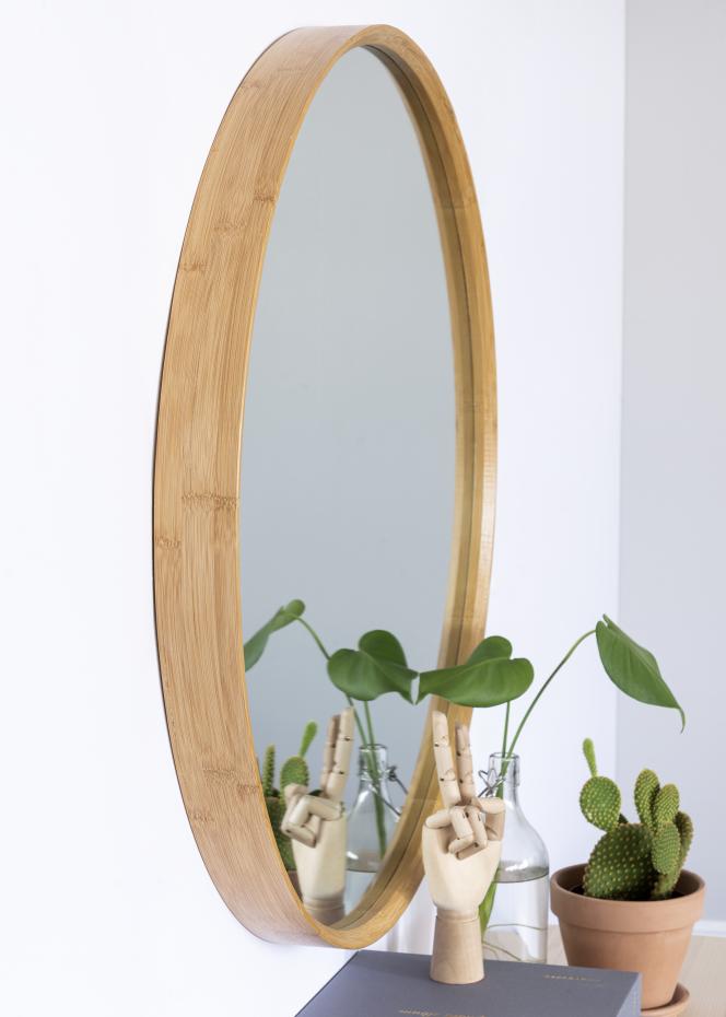 Miroir Bambou diamtre 80 cm