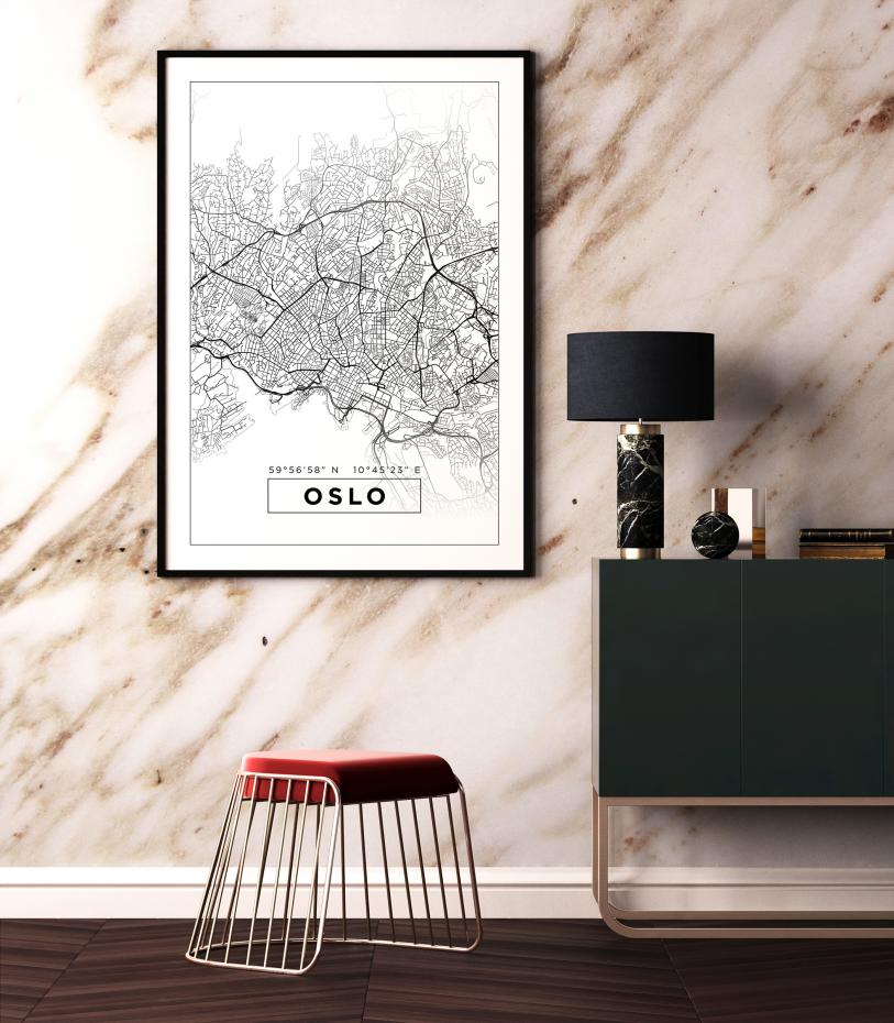 Map - Oslo - White