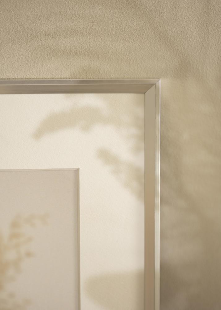 Cadre Desire Argent 50x70 cm - Passe-partout Blanc 42x59,4 cm (A2)