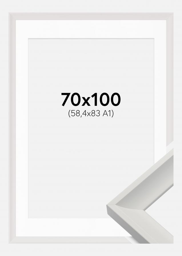 Cadre Öjaren Blanc 70x100 cm - Passe-partout Blanc 59,4x84 cm (A1)