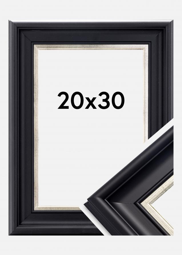 Cadre Dalarna Verre Acrylique Noir-Argent 20x30 cm