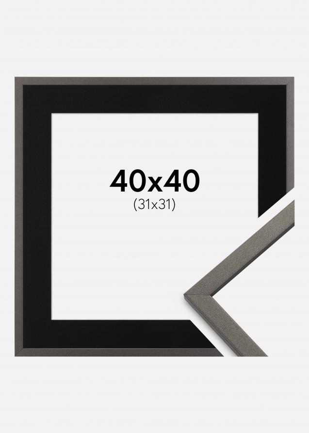 Cadre Edsbyn Graphite 40x40 cm - Passe-partout Noir 32x32 cm