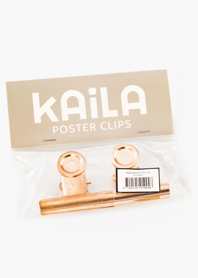 KAILA Poster Clip Rose Gold 50 mm - 2-p