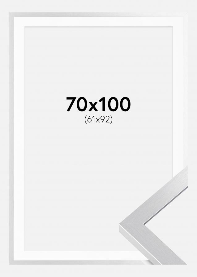 Cadre Selection Argent 70x100 cm - Passe-partout Blanc 62x93 cm