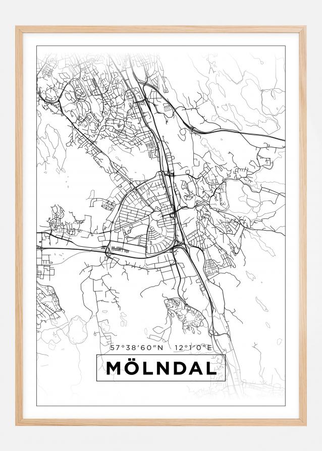 Map - Mölndal - White