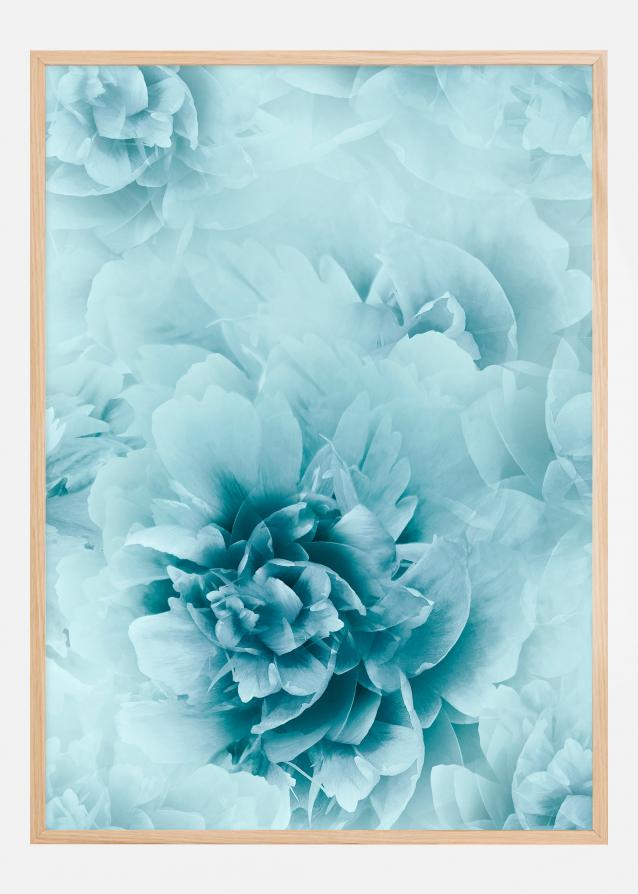 Turquoise flowers Poster
