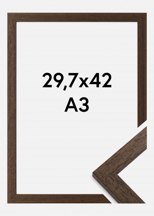 Cadre Brown Wood Verre Acrylique 29,7x42 cm (A3)