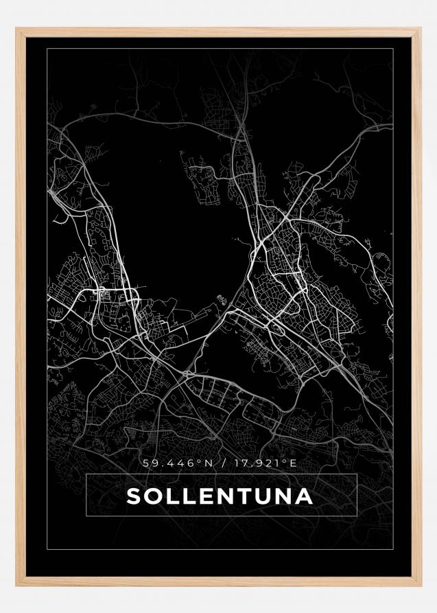 Map - Sollentuna - Black