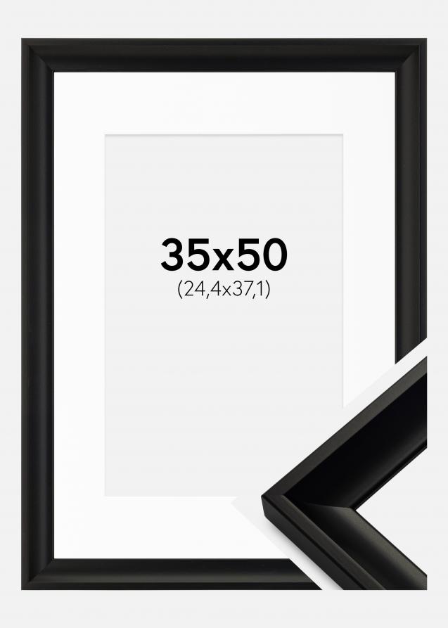 Cadre Öjaren Noir 35x50 cm - Passe-partout Blanc 10x15 inches