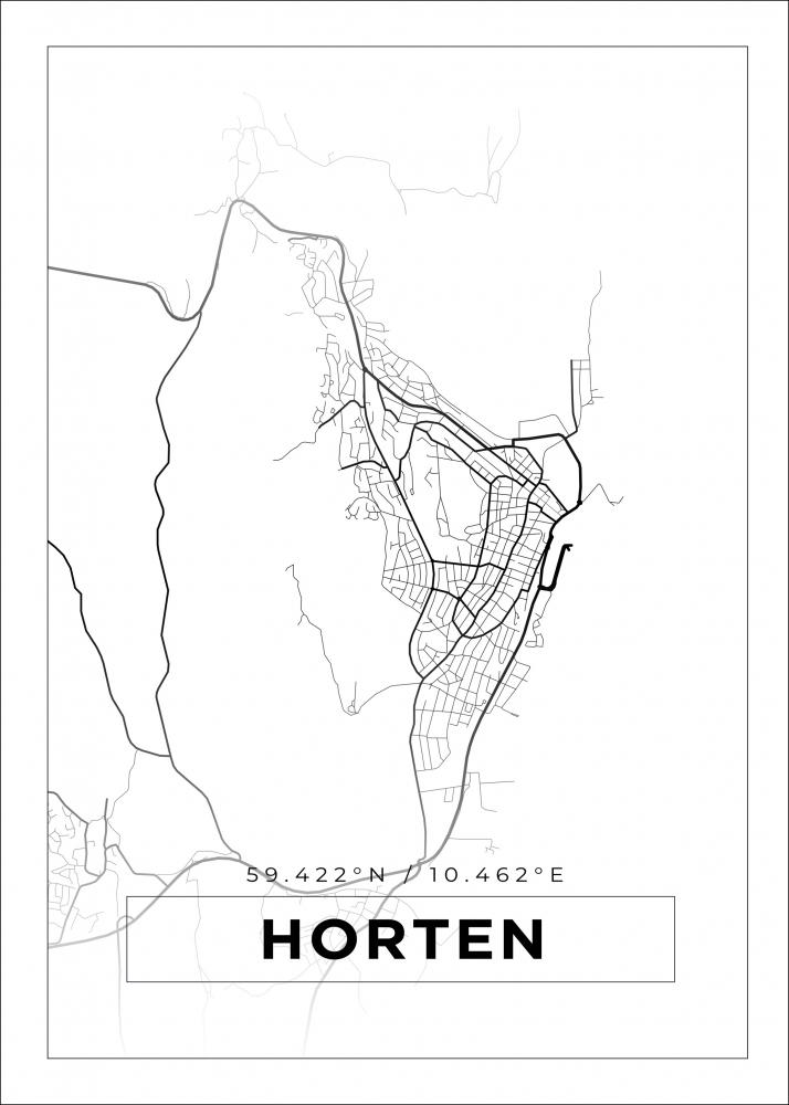 Map - Horten - White