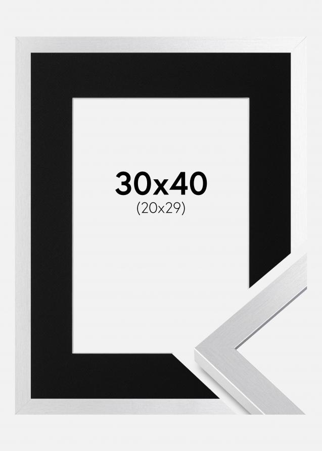 Cadre Selection Argent 30x40 cm - Passe-partout Noir 21x30 cm