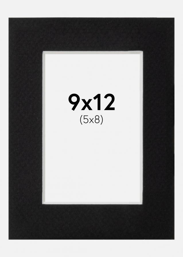Passe-partout Noir Standard (noyau blanc) 9x12 cm (5x8)