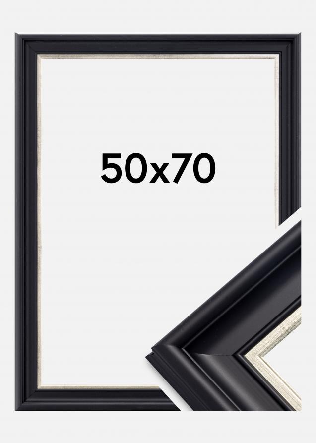 Cadre Dalarna Noir-Argent 50x70 cm