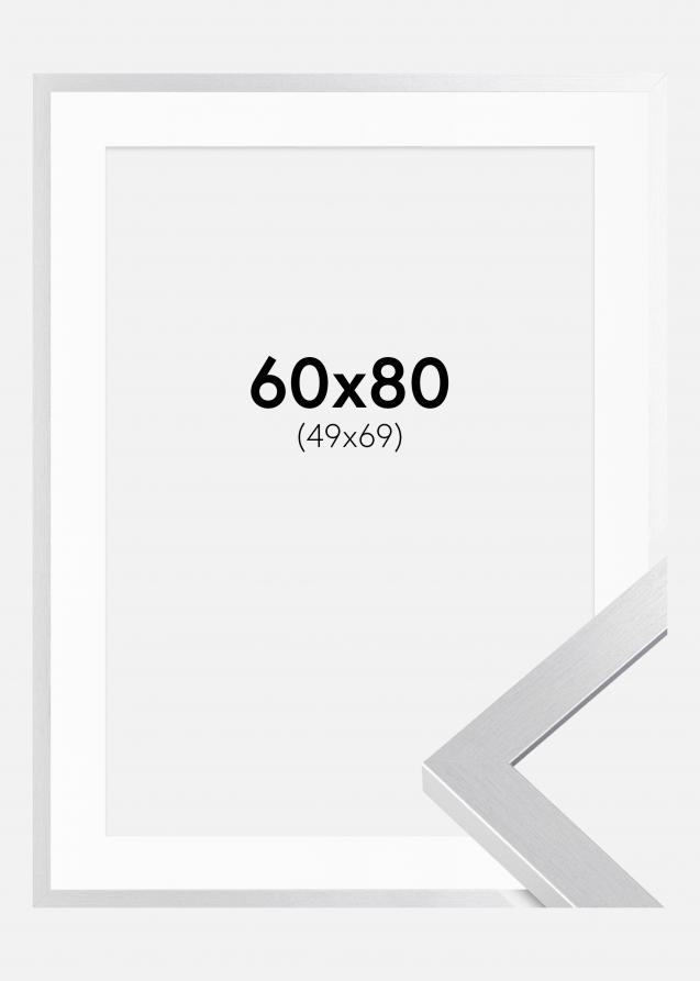 Cadre Selection Argent 60x80 cm - Passe-partout Blanc 50x70 cm