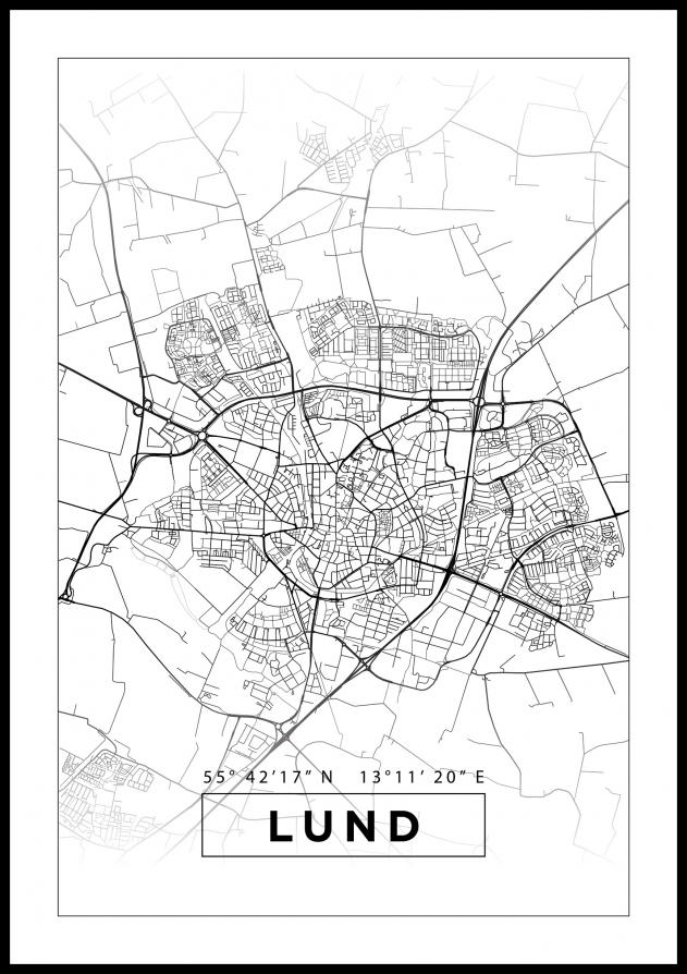Map - Lund - White