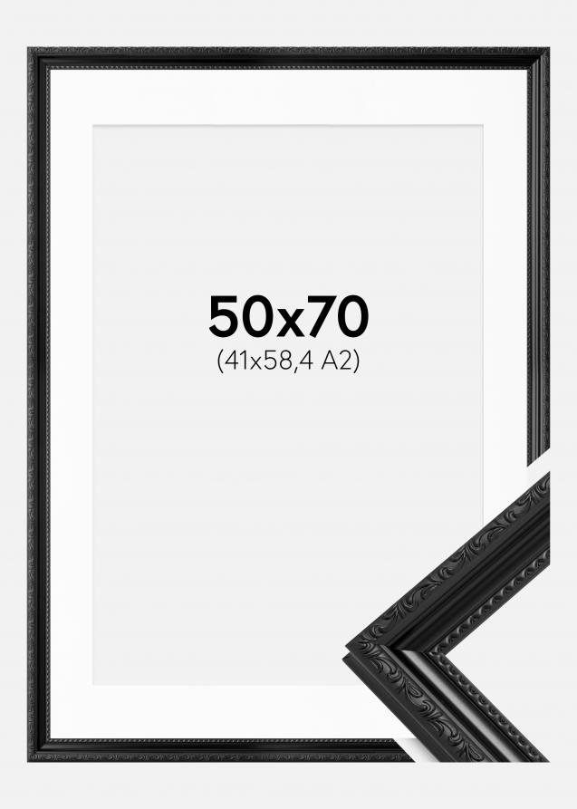 Cadre Abisko Noir 50x70 cm - Passe-partout Blanc 42x59,4 cm
