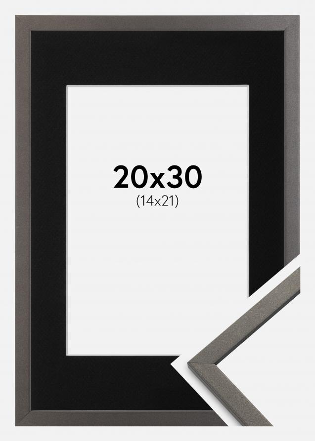 Cadre Edsbyn Graphite 20x30 cm - Passe-partout Noir 15x22 cm
