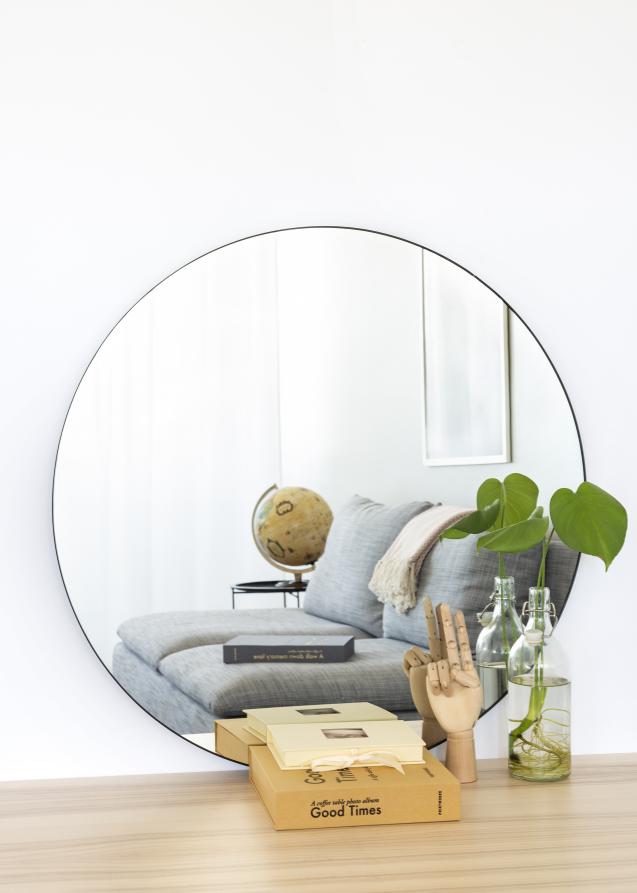 KAILA Round Mirror - Thin Black diamètre 80 cm