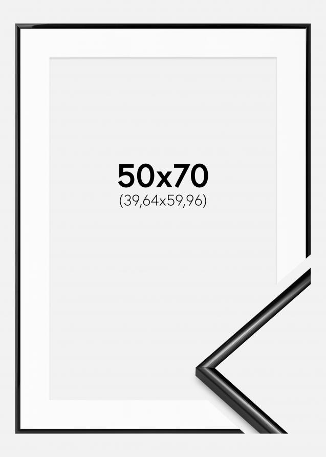 Cadre Scandi Noir 50x70 cm - Passe-partout Blanc 16x24 inches