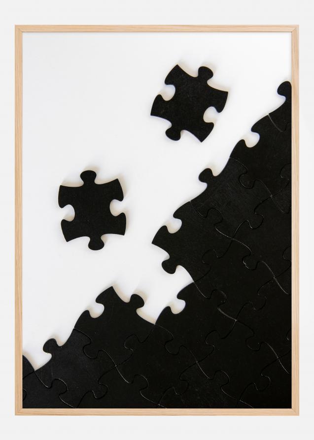 Black Puzzle Piece Poster