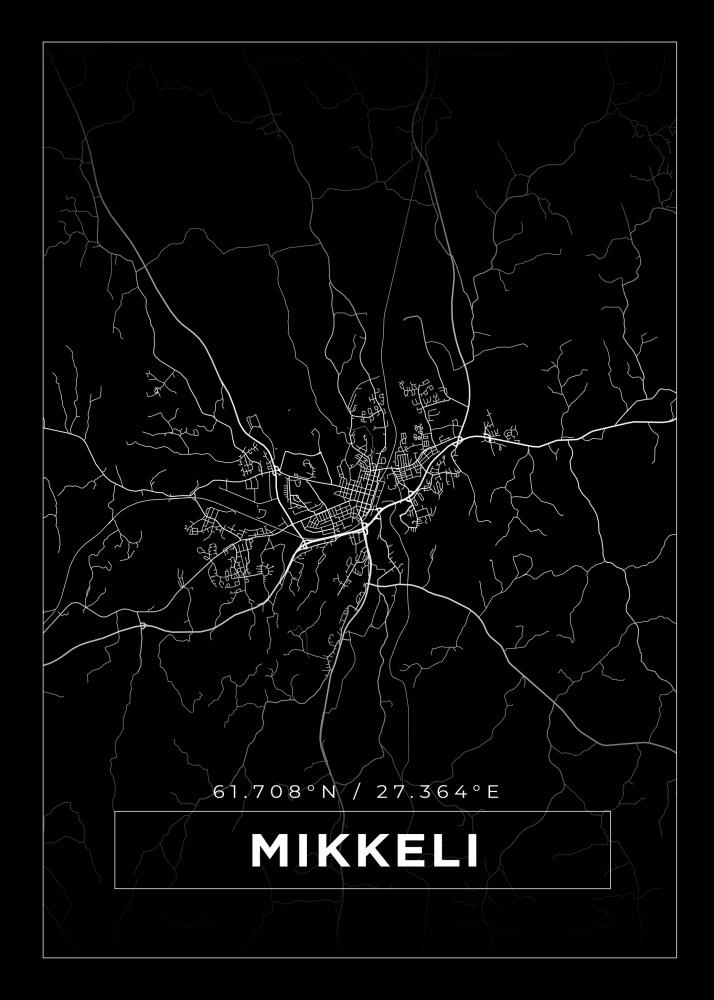 Map - Mikkeli - Black
