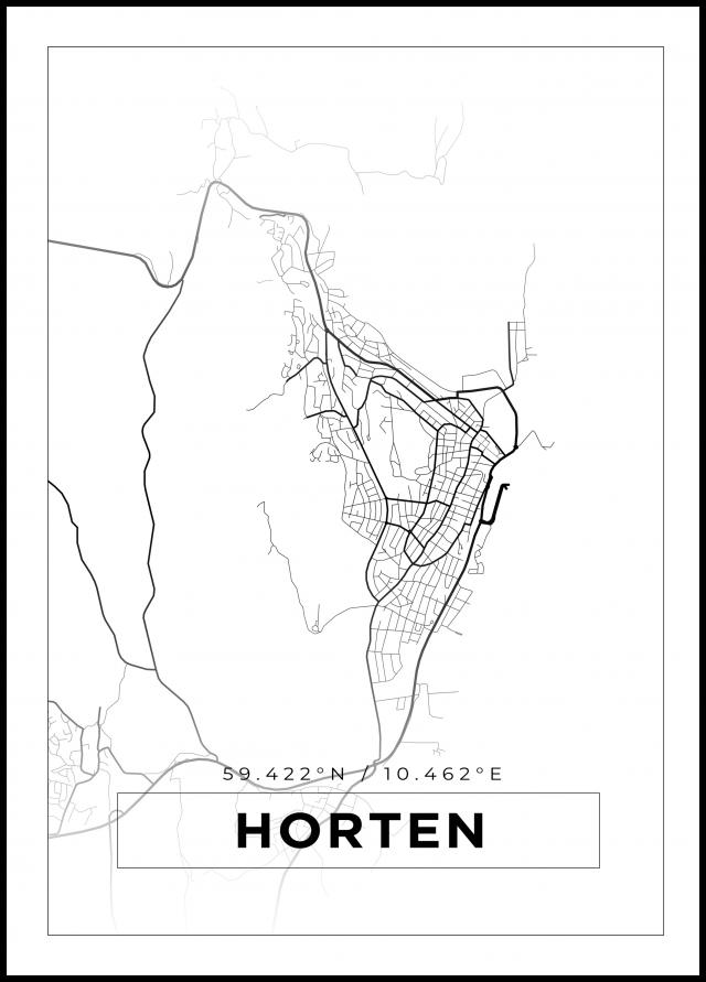 Map - Horten - White