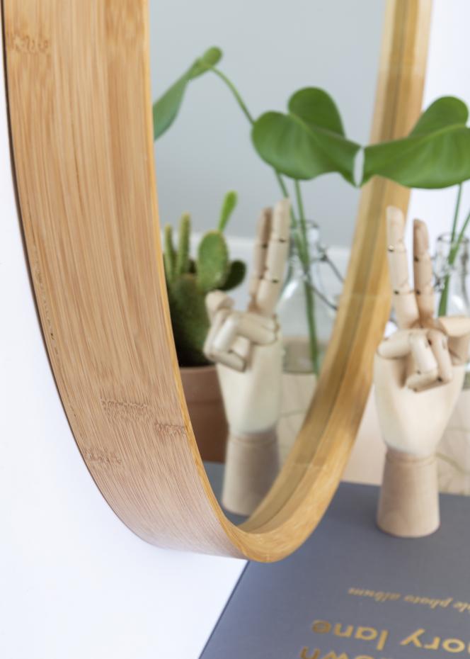 Miroir Bambou diamtre 80 cm