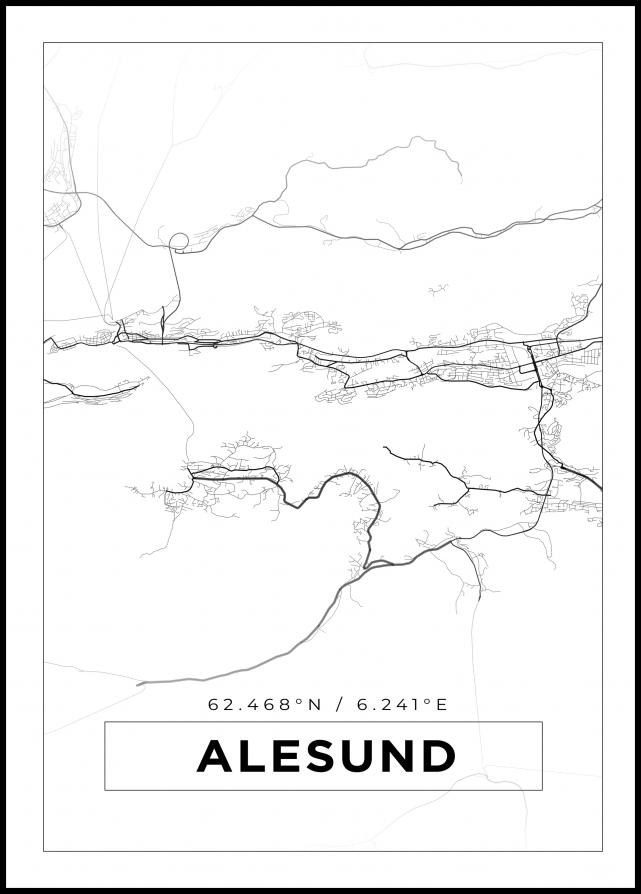 Map - Alesund - White