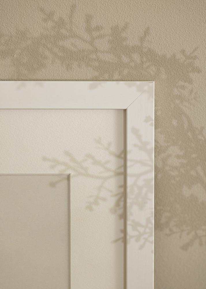 Cadre White Wood Verre Acrylique 30x90 cm