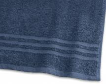 Draps de bain Basic Éponge - Bleu marine 90x150 cm