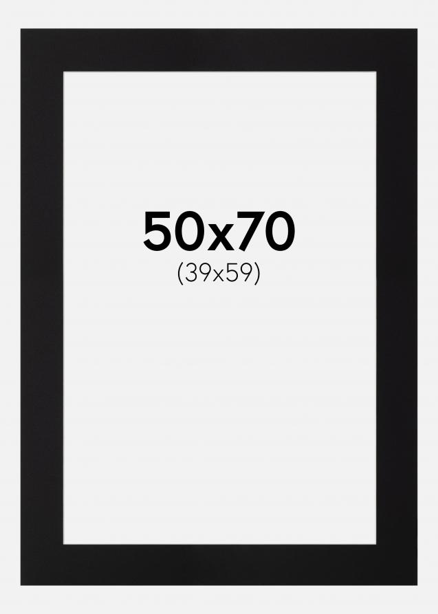 Passe-partout Noir Standard (noyau blanc) 50x70 cm (39x59)