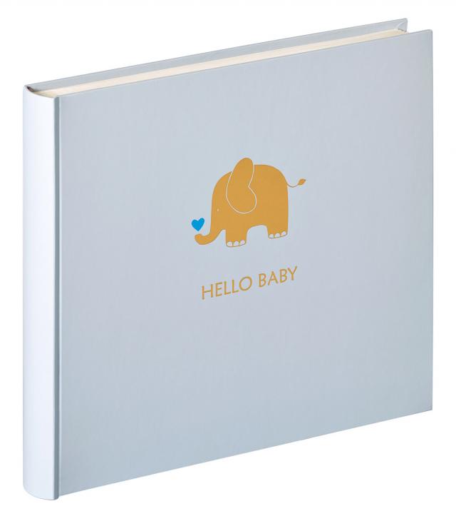 Hello Album bébé Bleu - 25x28 cm (50 pages blanches / 25 feuilles)