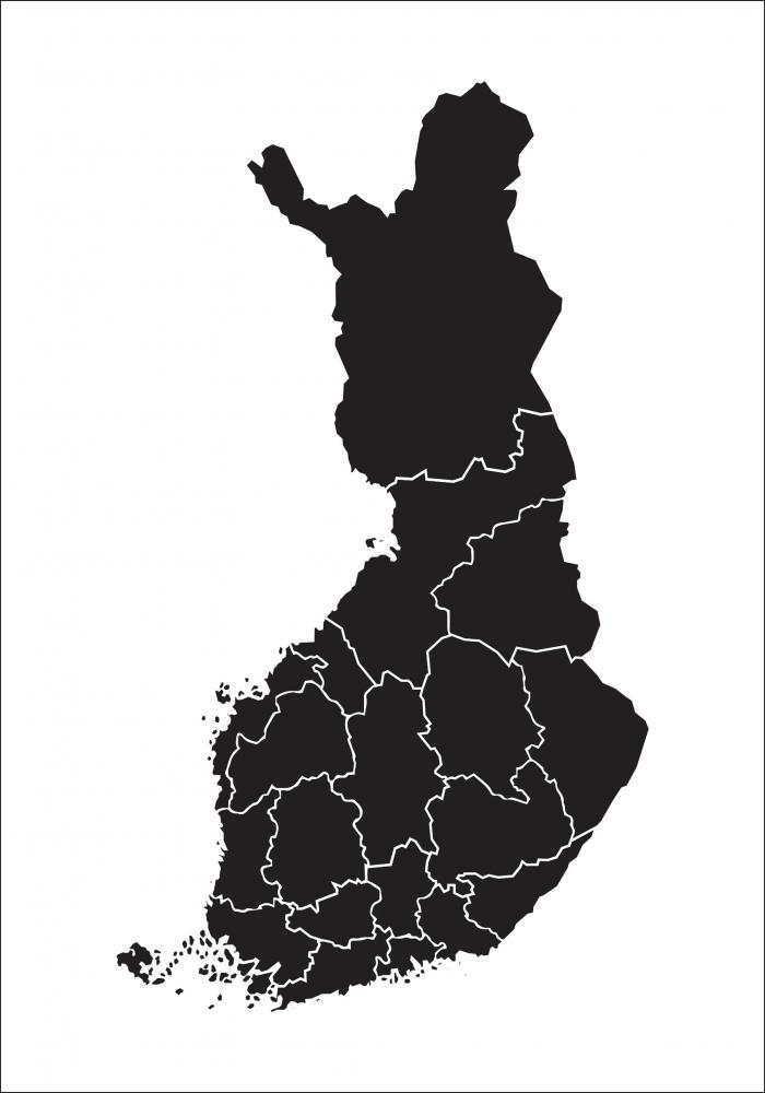 Map - Finland - Black