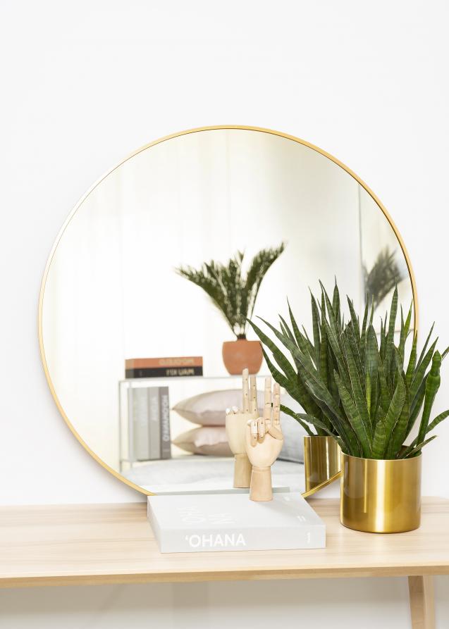 KAILA Miroir rond Edge Gold diamètre 80 cm