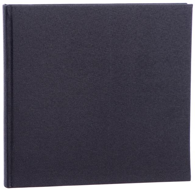 Base Line Canevas Noir 26x25 cm (40 pages blanches / 20 feuilles)