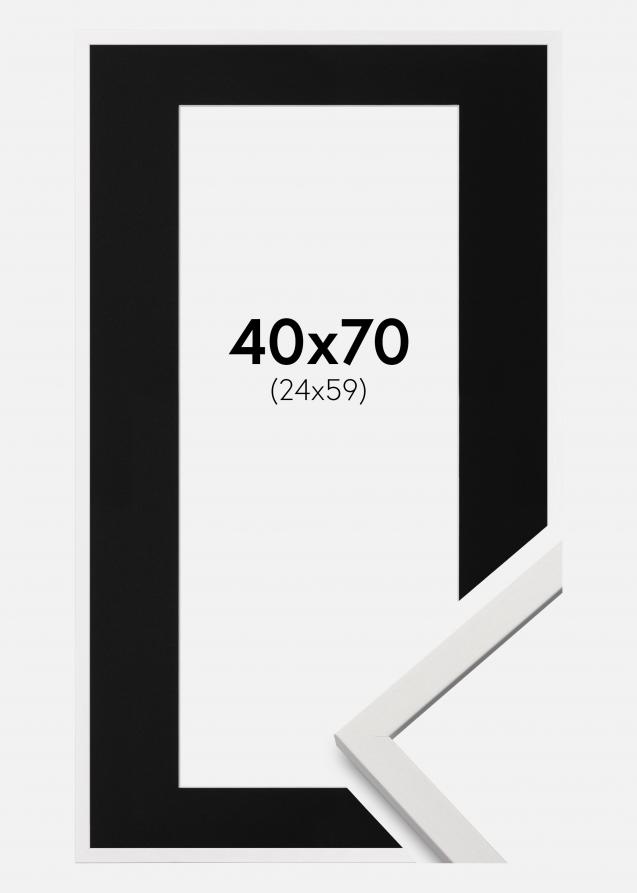 Cadre Edsbyn Blanc 40x70 cm - Passe-partout Noir 25x60 cm