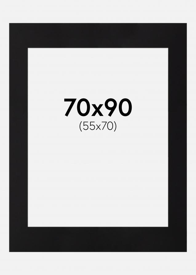 Passe-partout Noir Standard (noyau blanc) 70x90 (55x70)