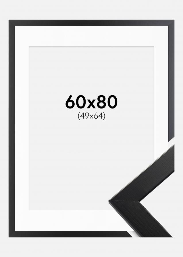 Cadre Trendline Noir 60x80 cm - Passe-partout Blanc 50x65 cm