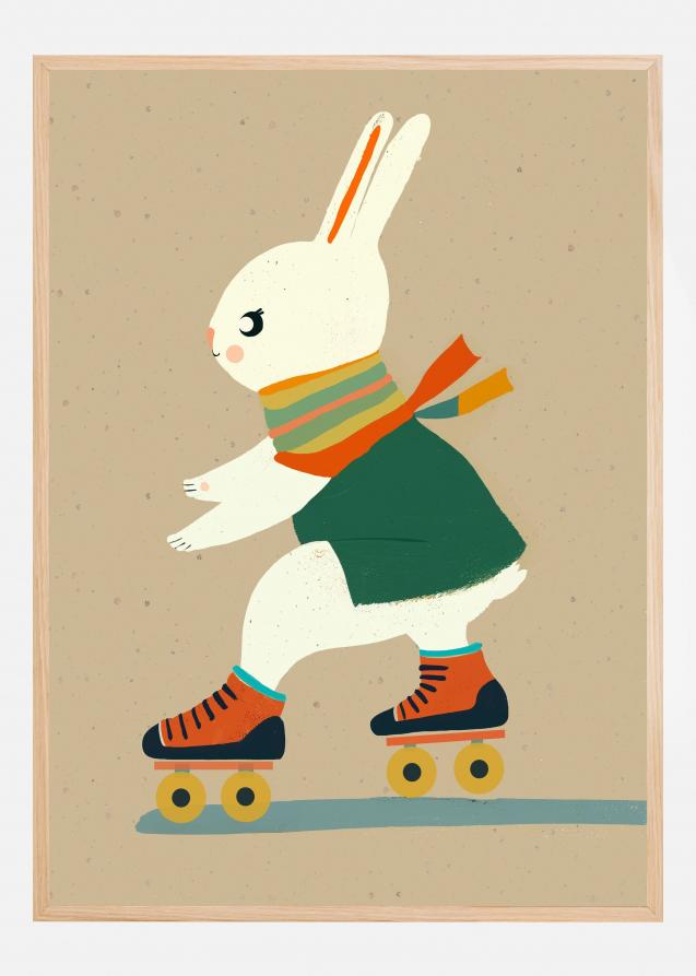 Inline Skating Bunny Poster