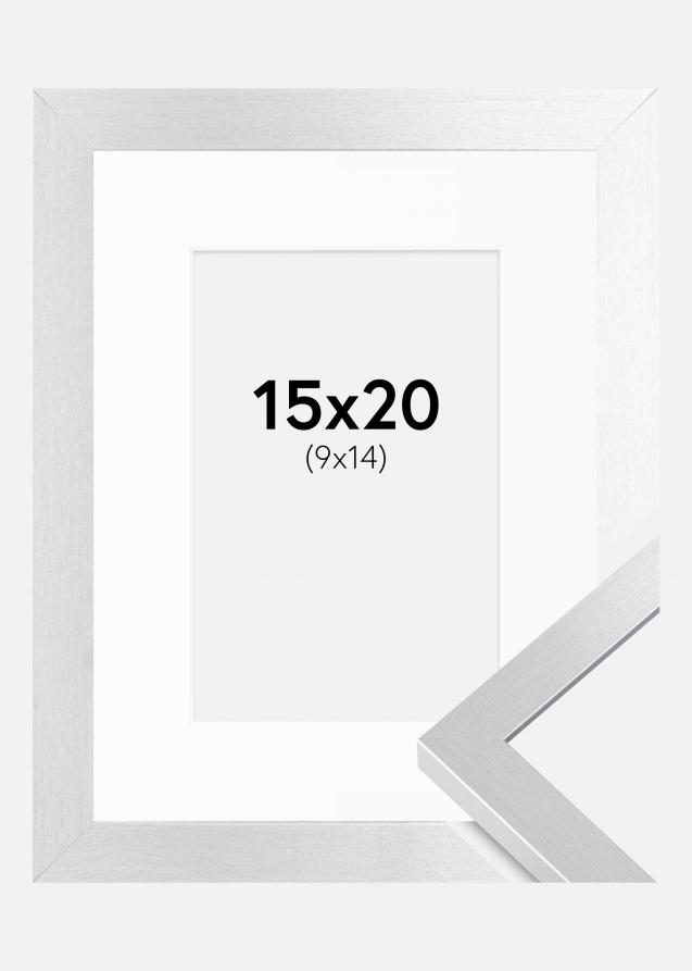 Cadre Selection Argent 15x20 cm - Passe-partout Blanc 10x15 cm