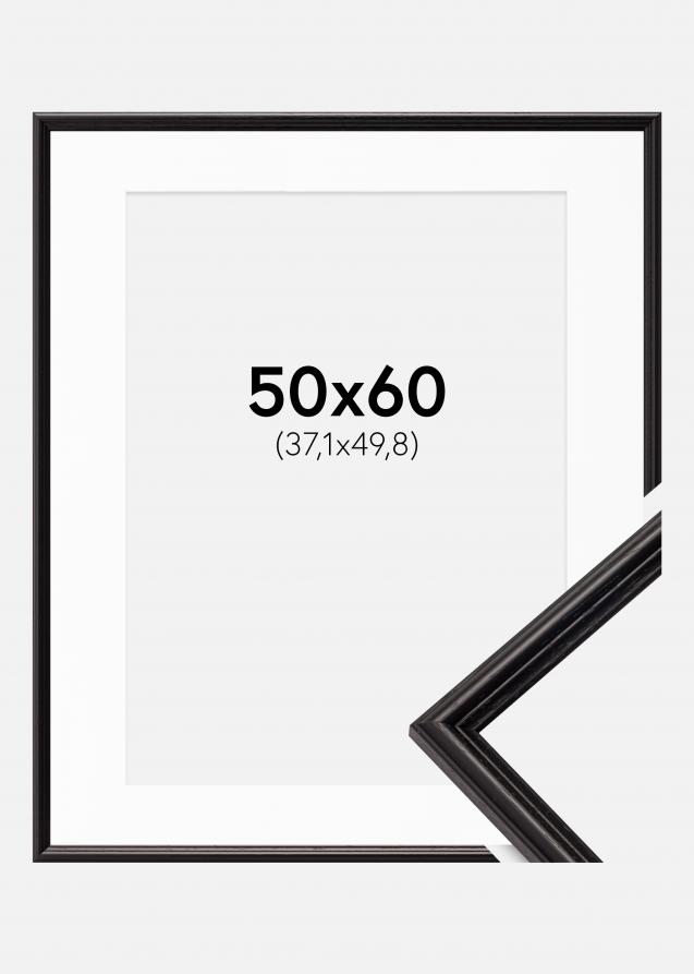 Cadre Horndal Noir 50x60 cm - Passe-partout Blanc 15x20 pouces